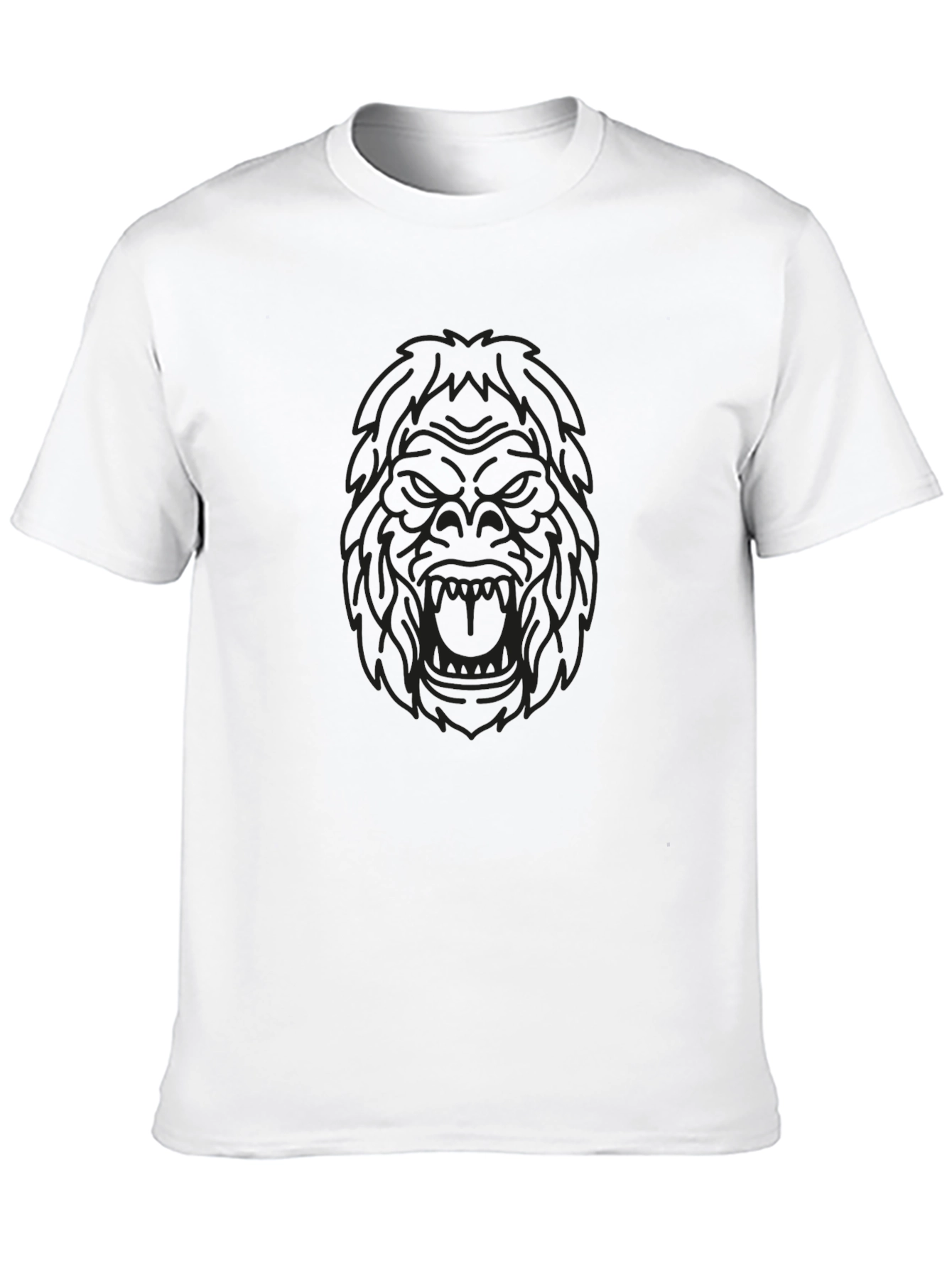 Mens Black Gorilla Graphic T-Shirt