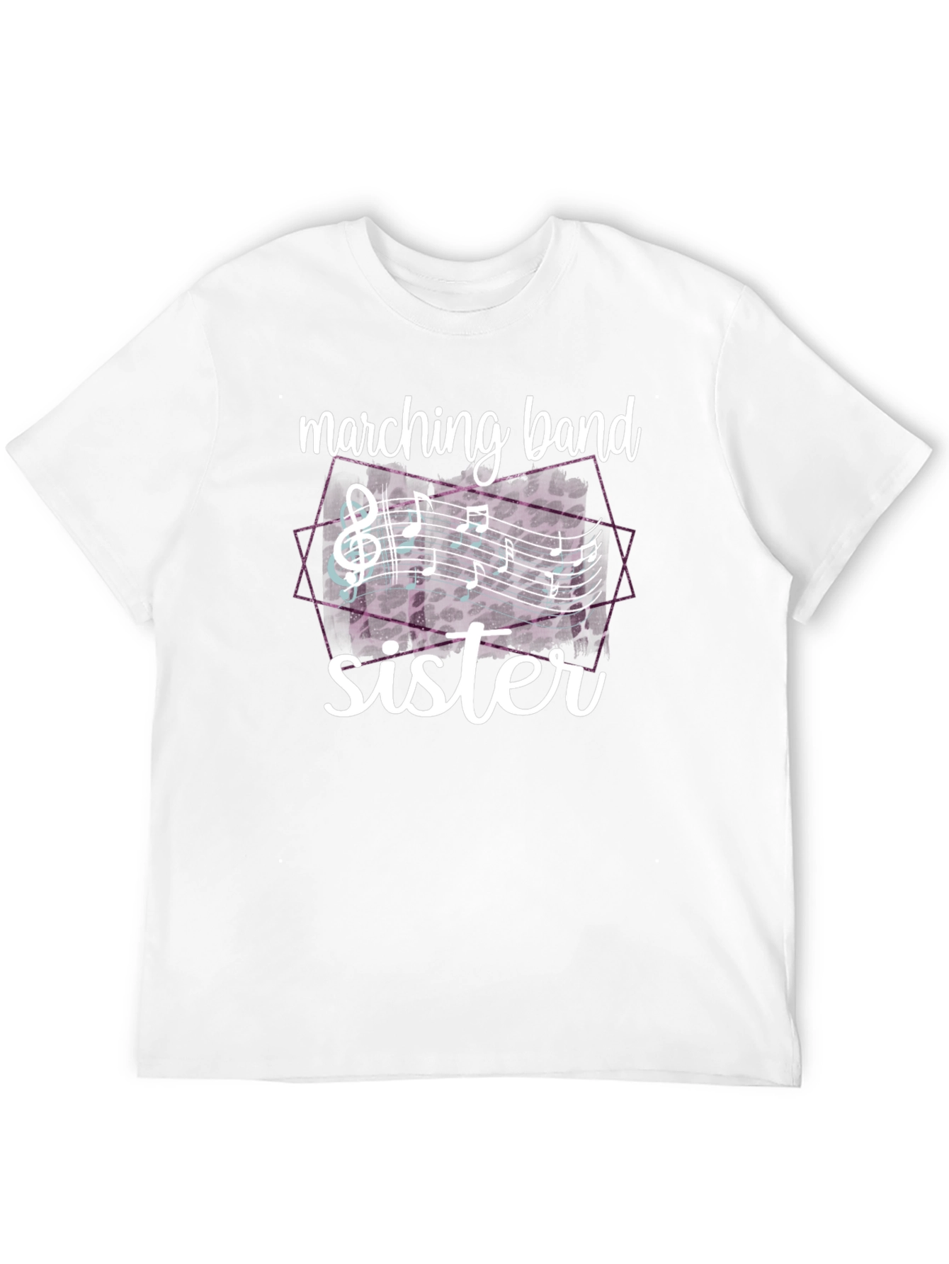 Marching Band Sister T-Shirt - Musical Notes Tee