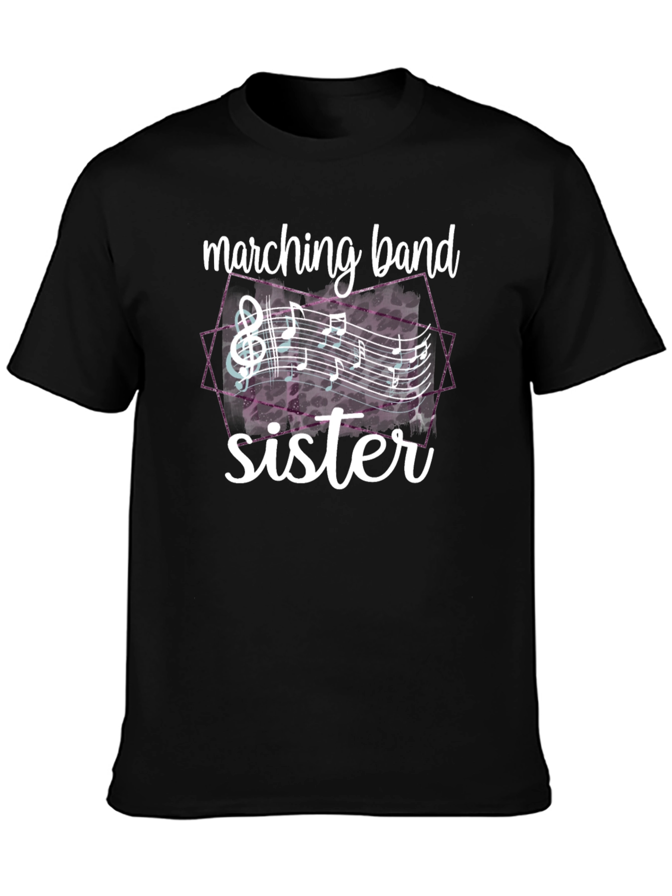 Marching Band Sister T-Shirt - Musical Notes Tee
