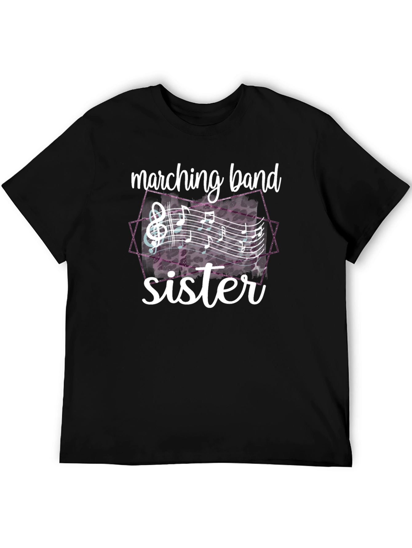 Marching Band Sister T-Shirt - Musical Notes Tee