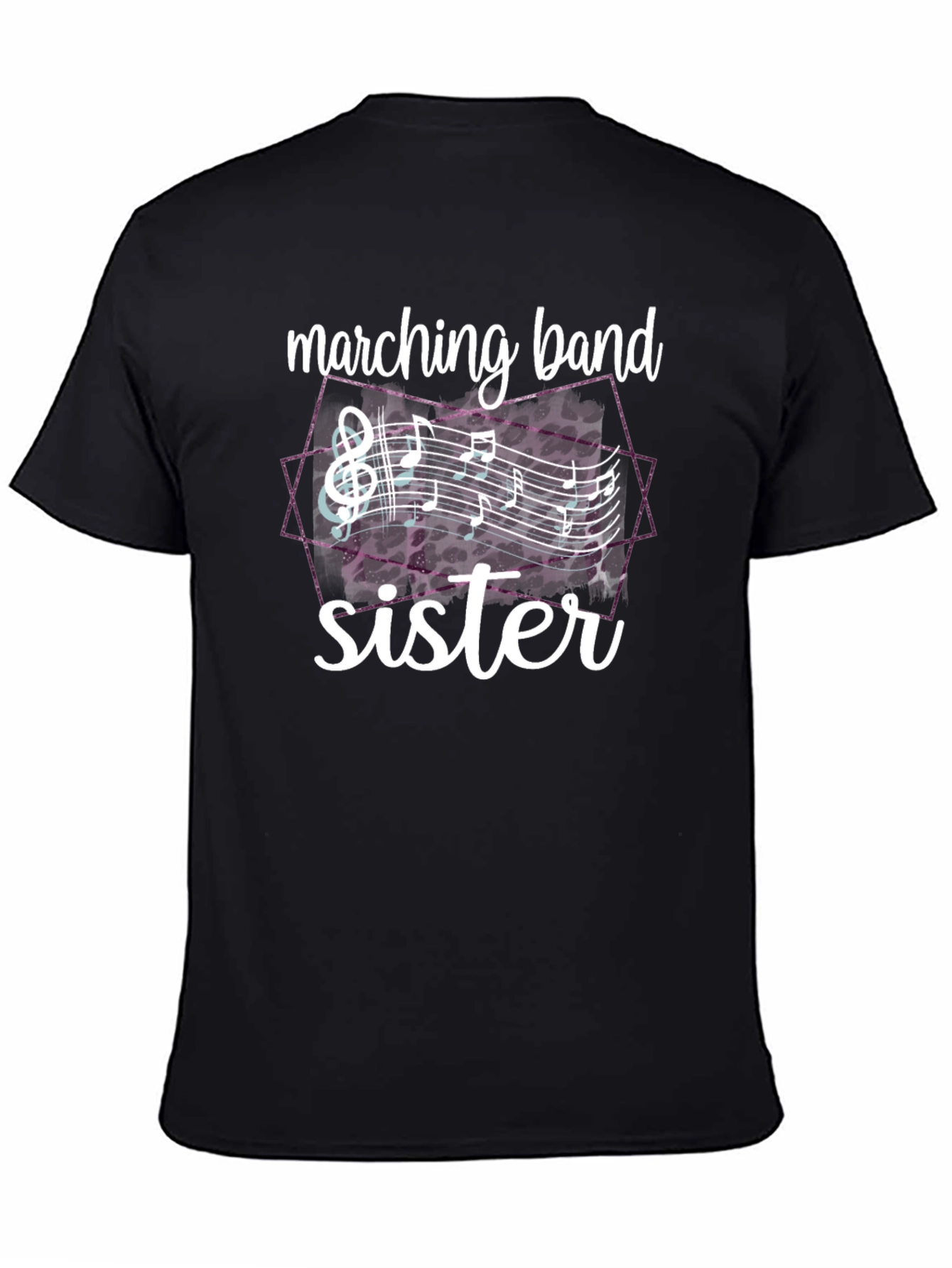 Marching Band Sister T-Shirt - Musical Notes Tee