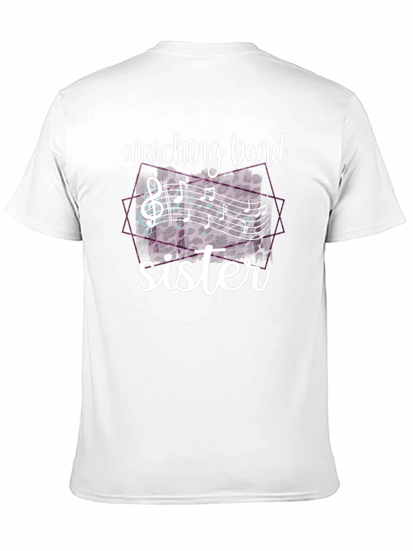 Marching Band Sister T-Shirt - Musical Notes Tee