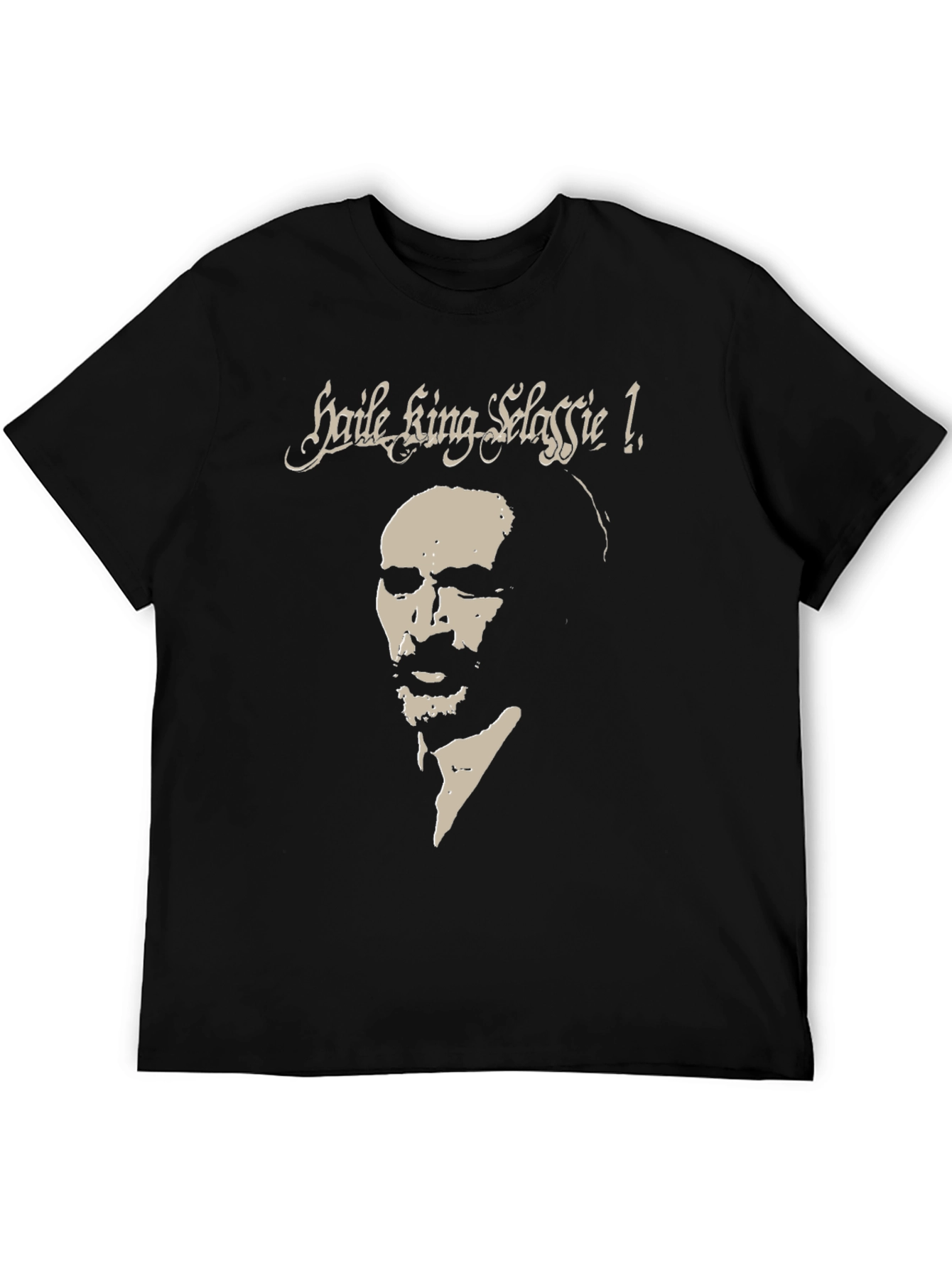 Haile Selassie I Graphic Black T-Shirt