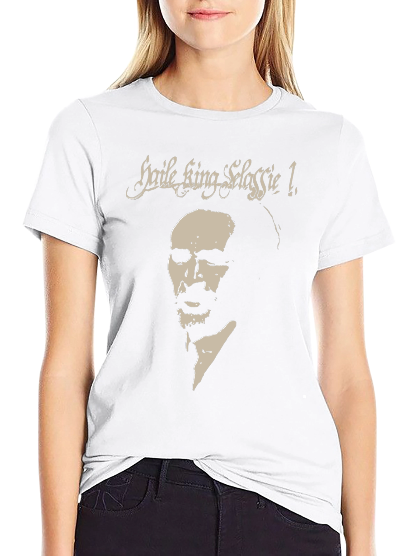 Haile Selassie I Graphic Black T-Shirt