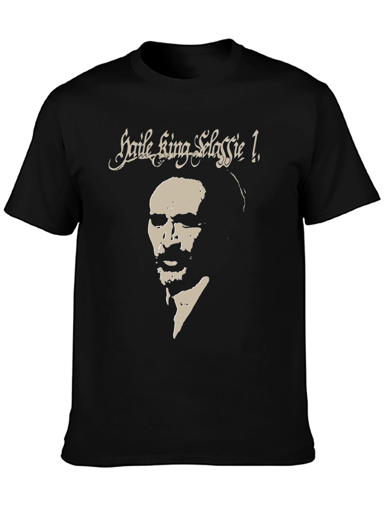 Haile Selassie I Graphic Black T-Shirt