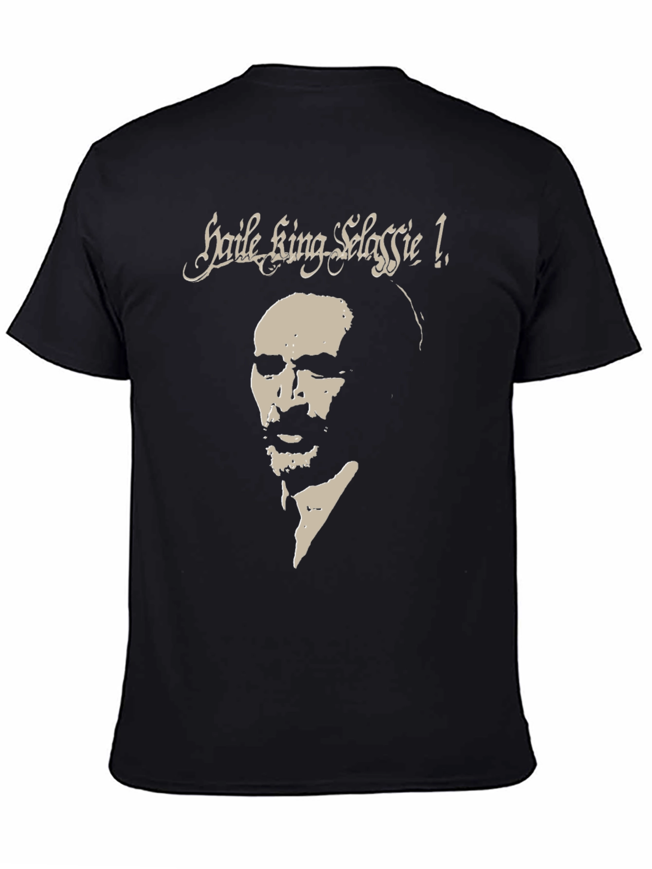 Haile Selassie I Graphic Black T-Shirt