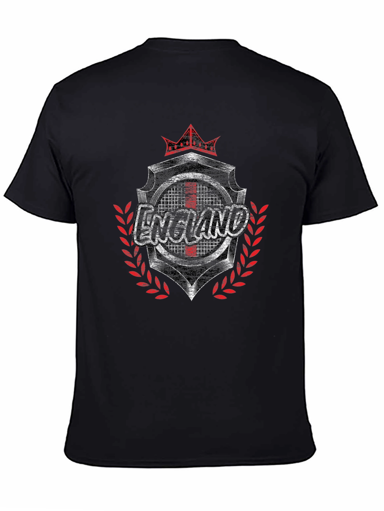 England Graphic Print Black T-Shirt