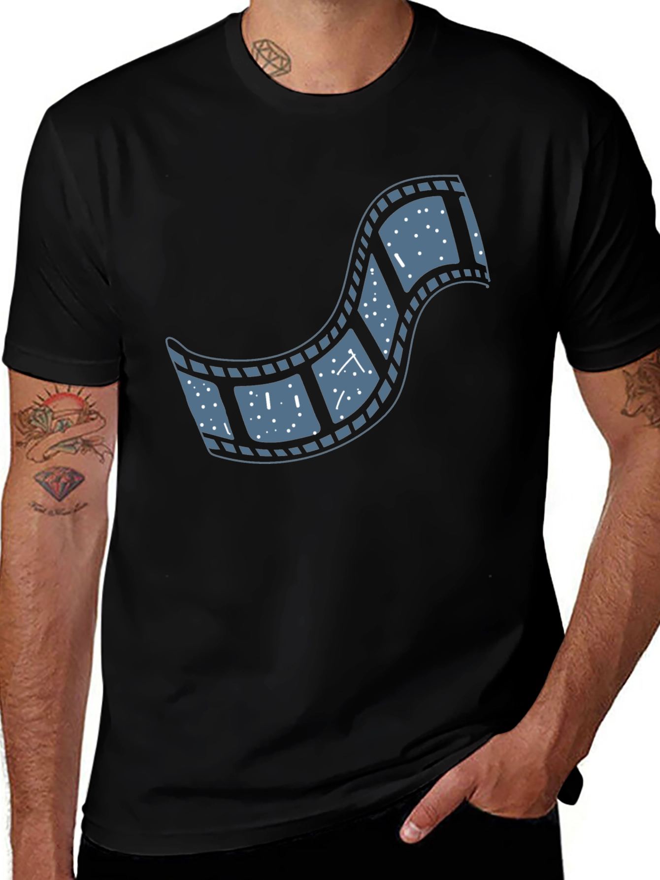 Movie Film Reel T-Shirt - Black