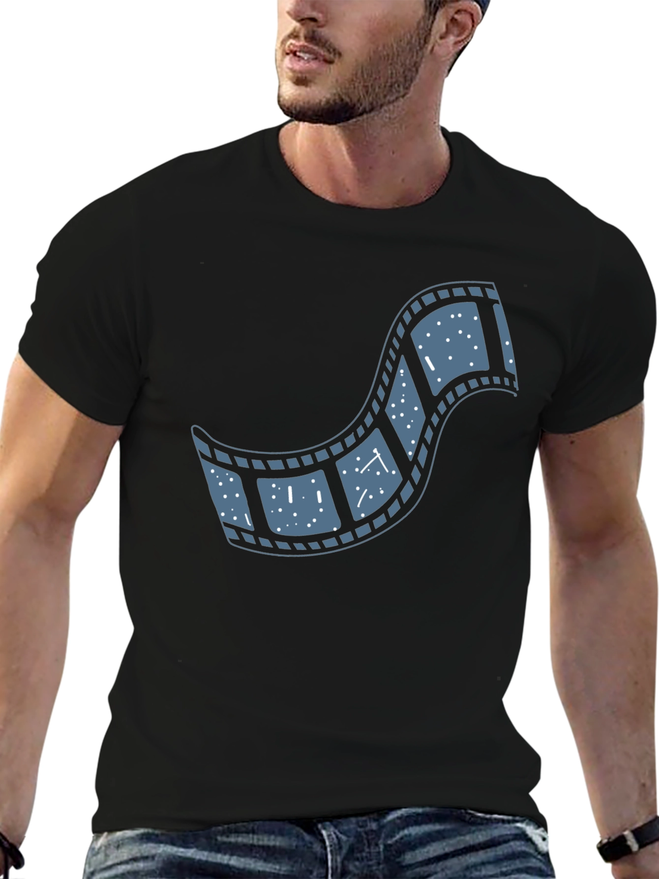 Movie Film Reel T-Shirt - Black
