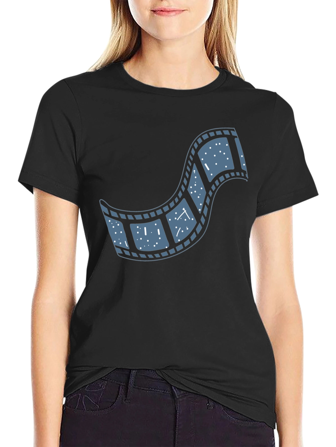 Movie Film Reel T-Shirt - Black