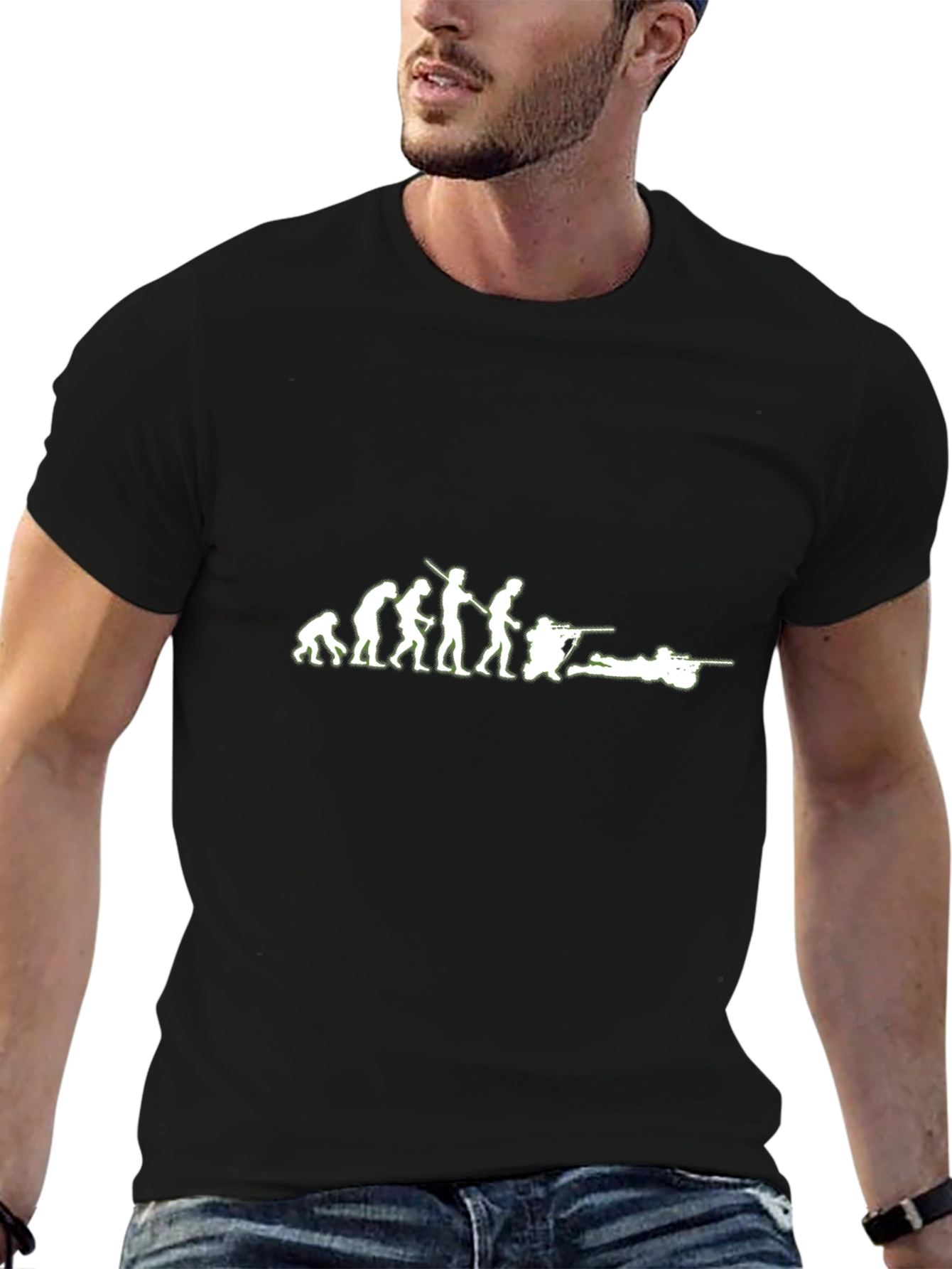 Evolution of Sniper Black T-Shirt