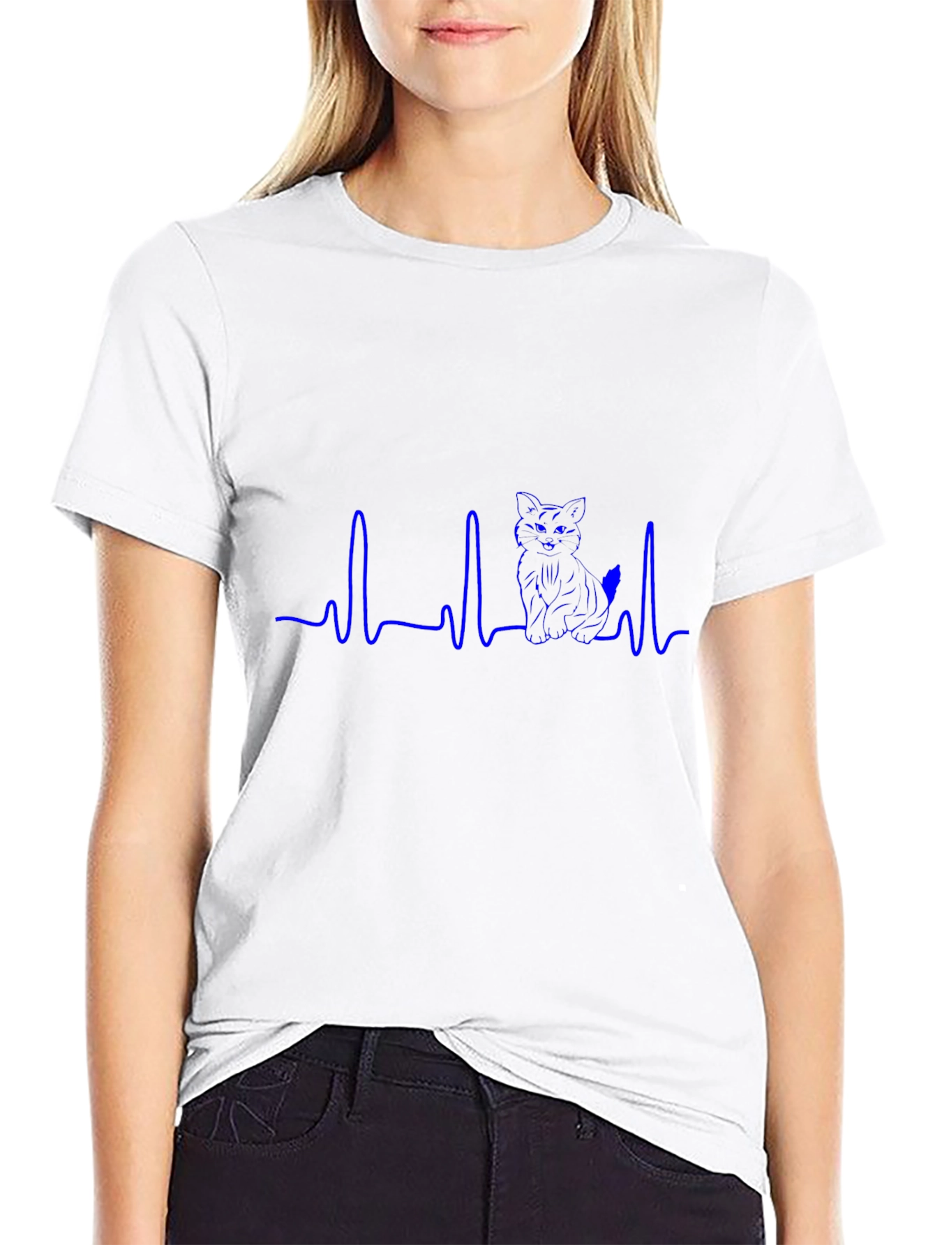 Cat Heartbeat T-Shirt - Purrfect Love!