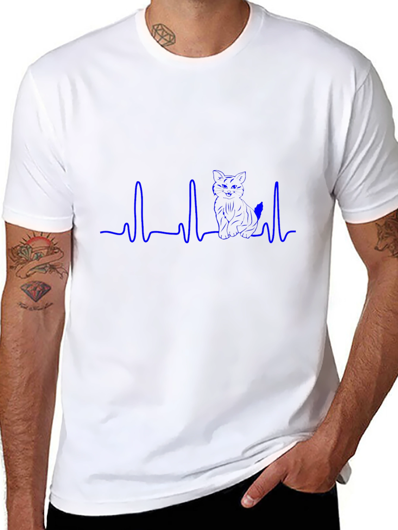 Cat Heartbeat T-Shirt - Purrfect Love!
