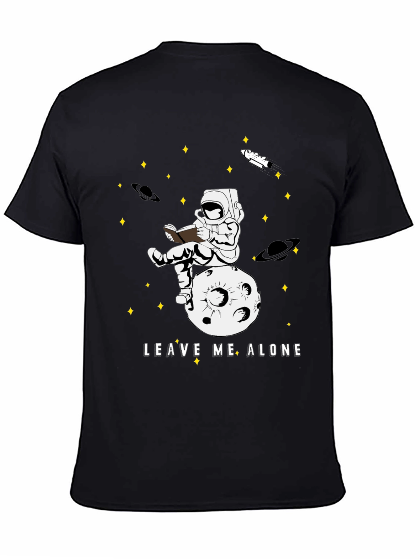 Astronaut Reading Book T-Shirt - Leave Me Alone
