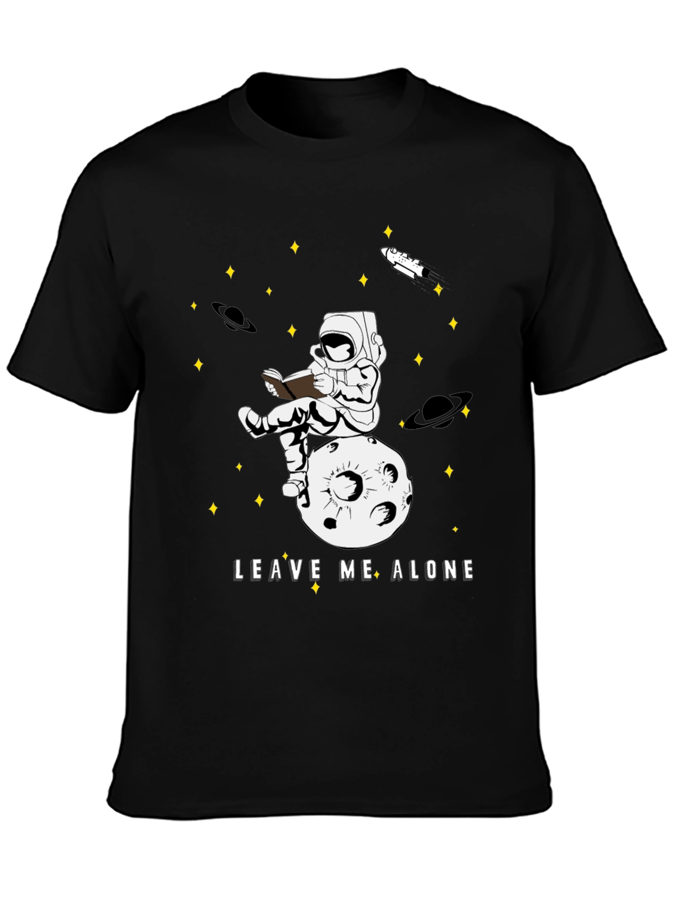 Astronaut Reading Book T-Shirt - Leave Me Alone