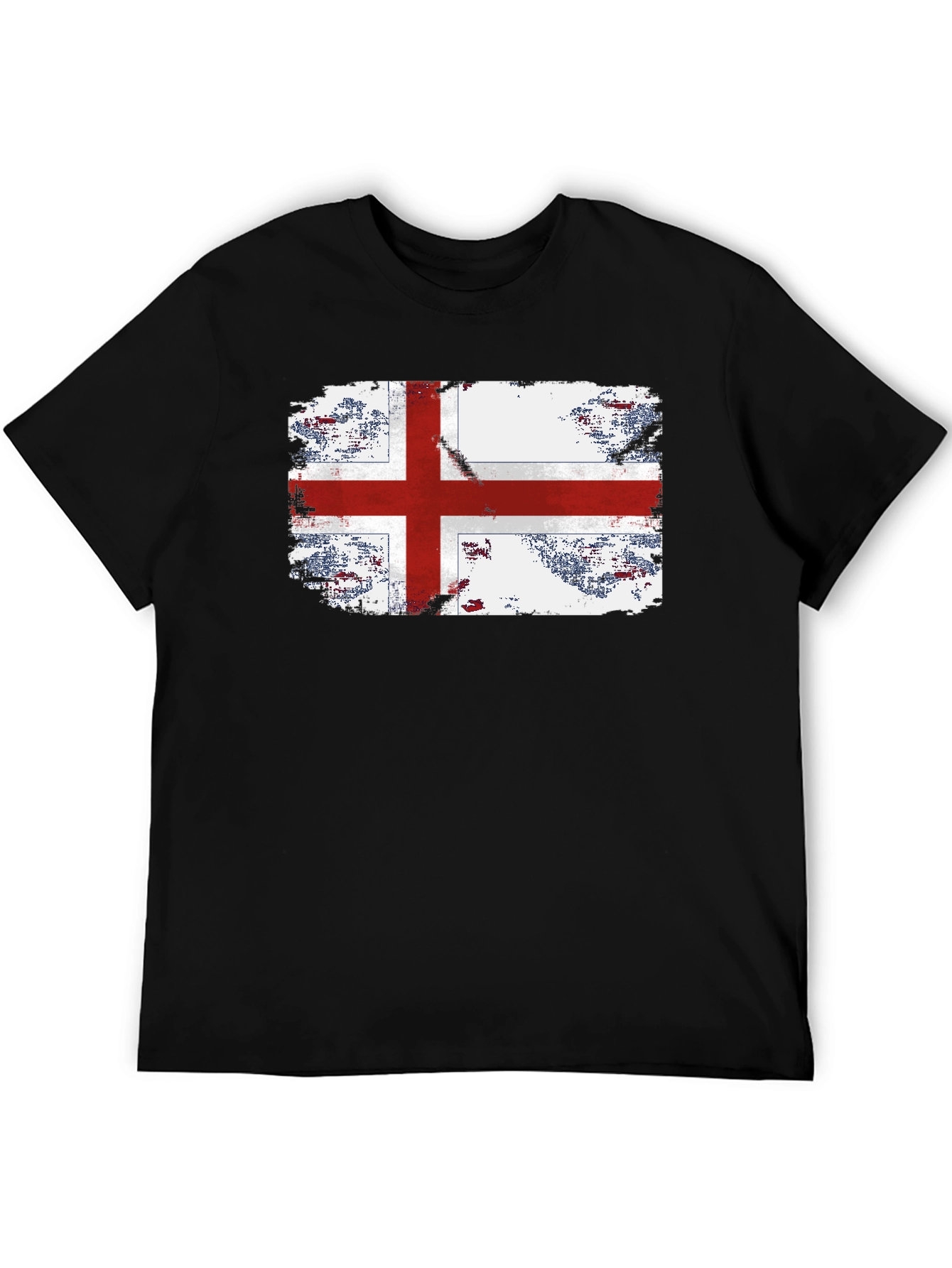 England Flag Grunge Graphic T-Shirt