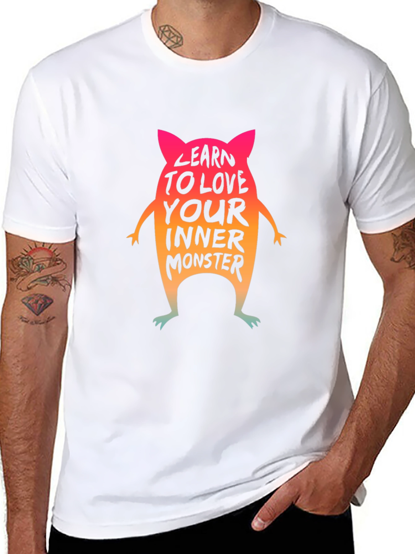 Learn to Love Your Inner Monster Black T-Shirt