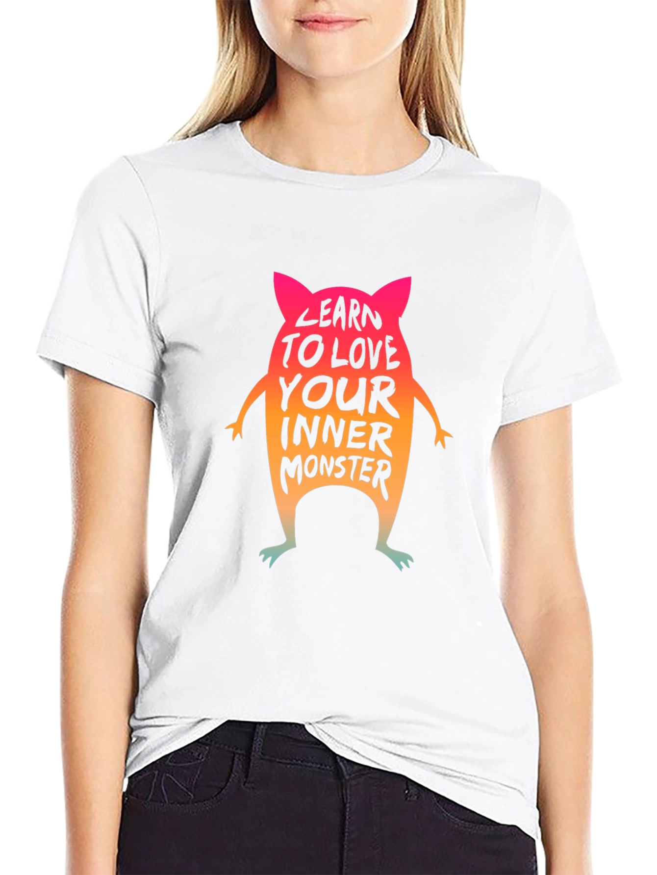 Learn to Love Your Inner Monster Black T-Shirt