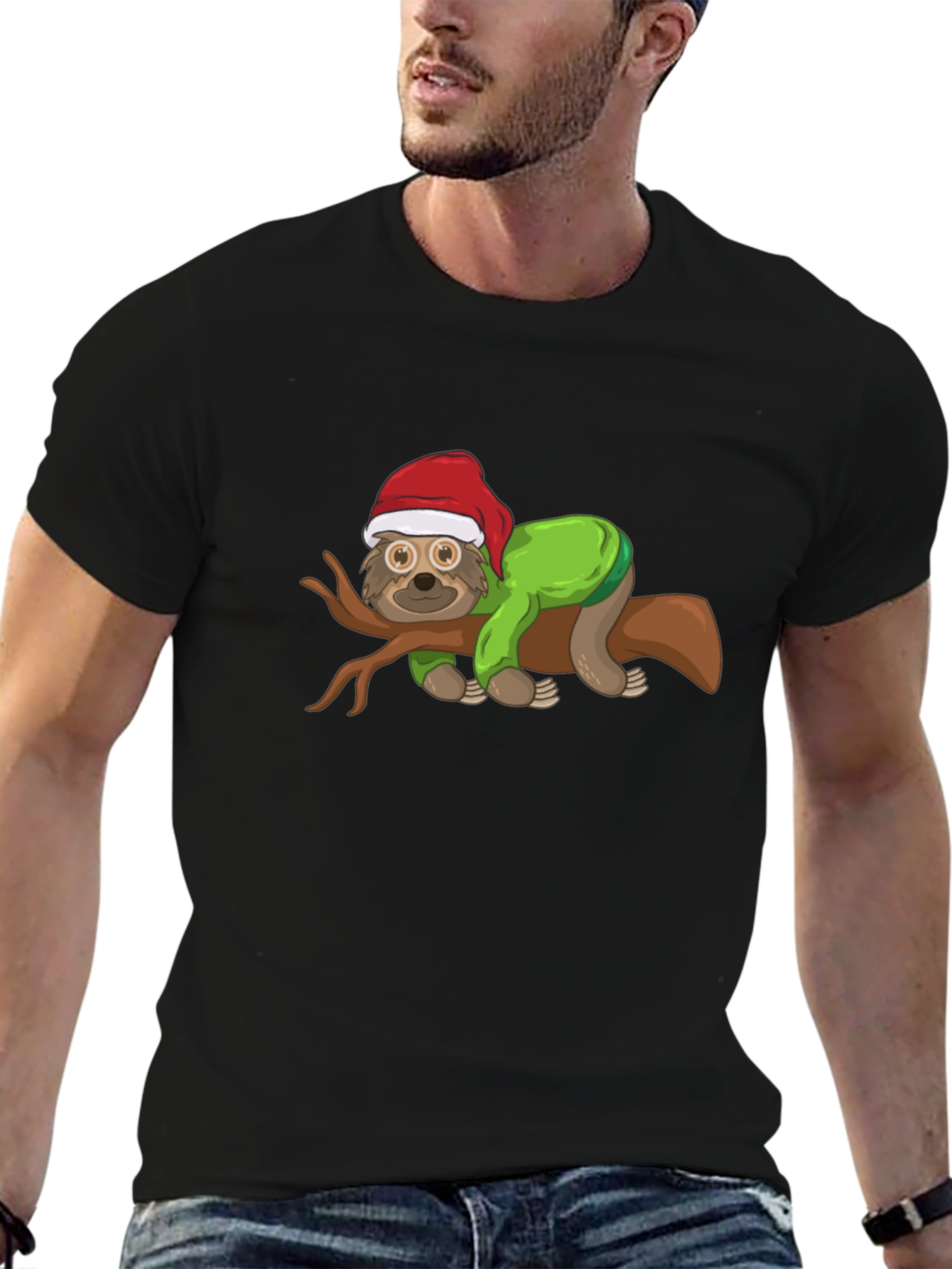 Festive Sloth T-Shirt: Holiday Cheer