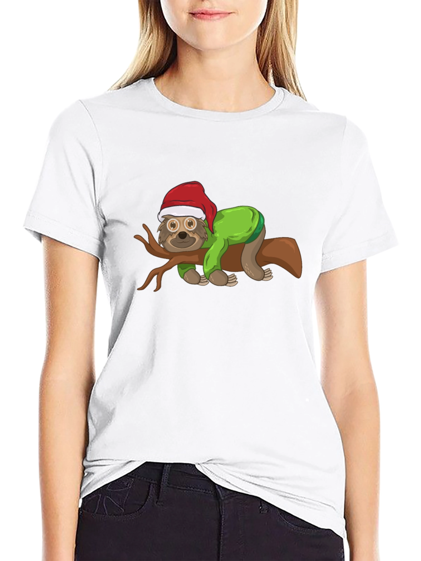 Festive Sloth T-Shirt: Holiday Cheer