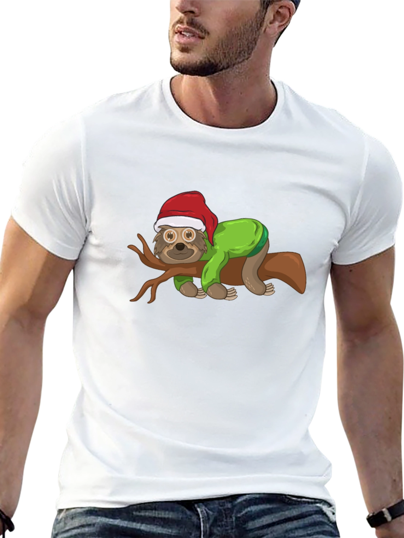 Festive Sloth T-Shirt: Holiday Cheer