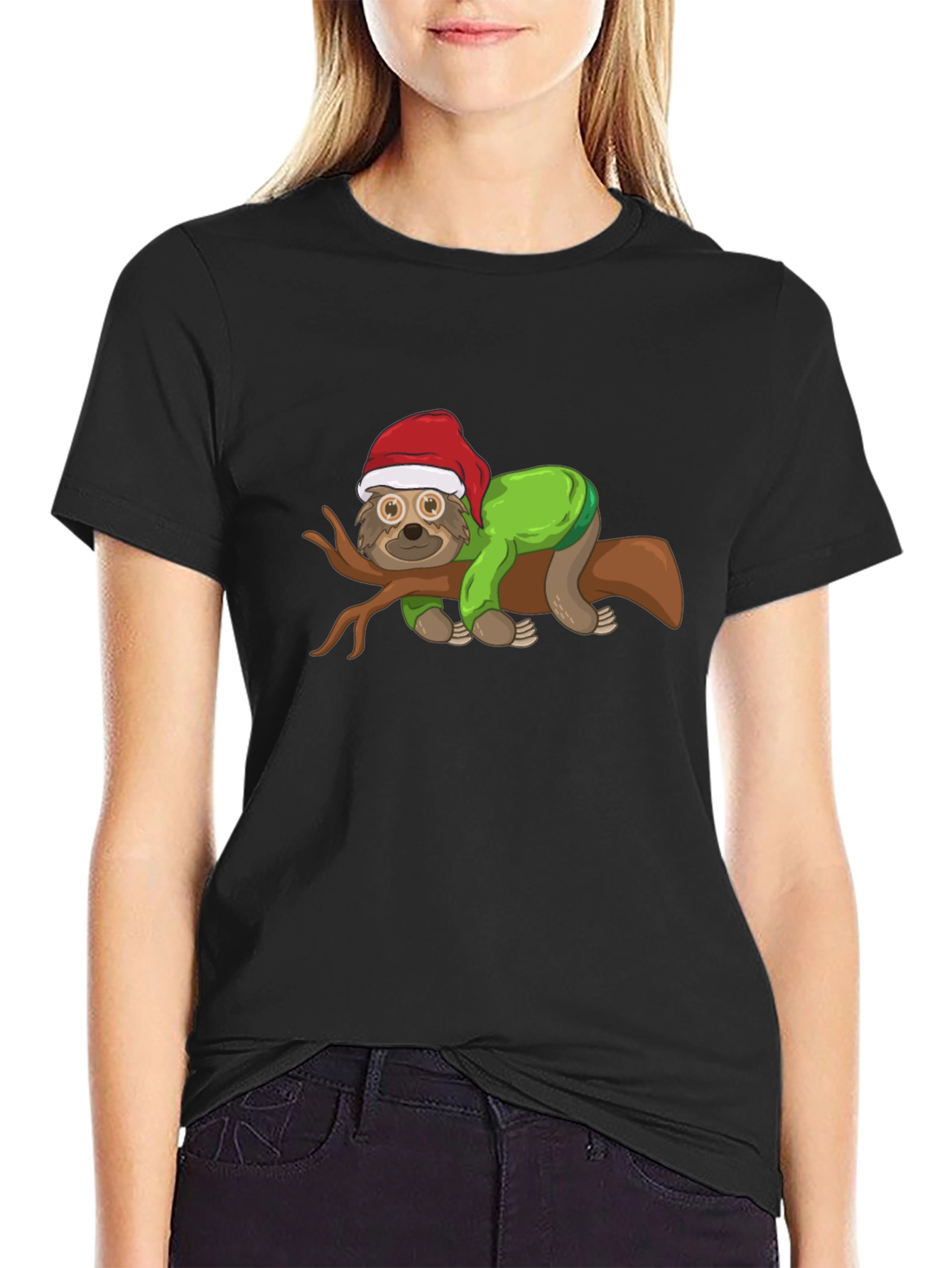 Festive Sloth T-Shirt: Holiday Cheer