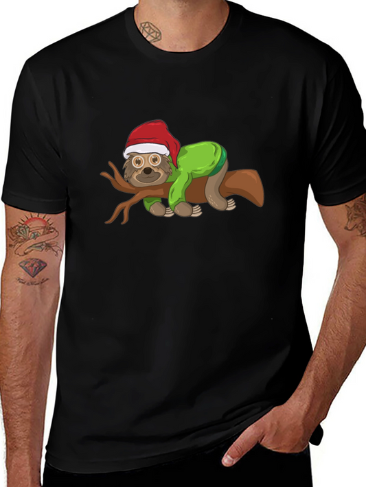 Festive Sloth T-Shirt: Holiday Cheer