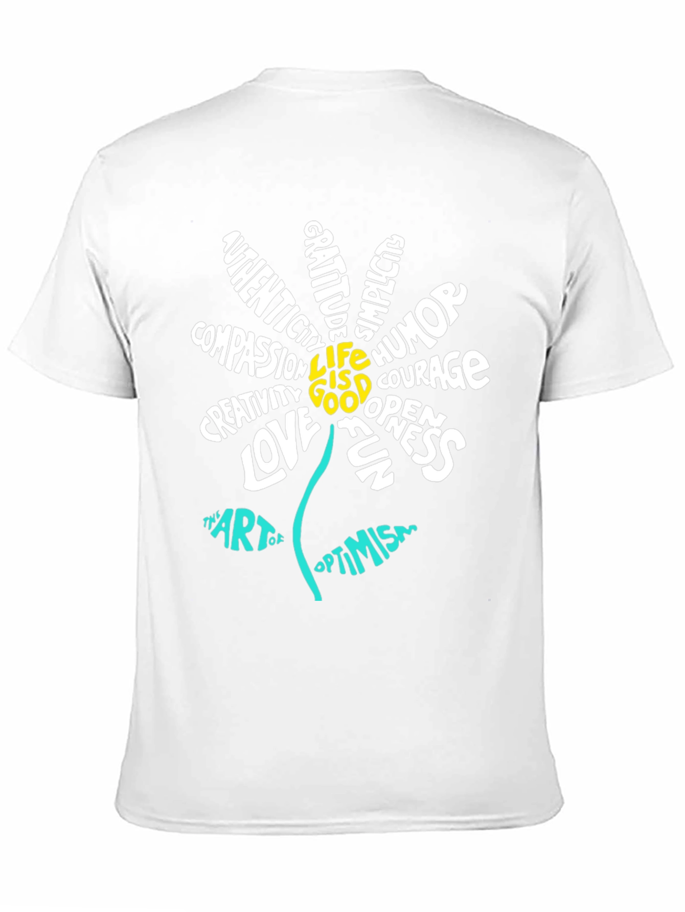 Inspirational Flower Graphic T-Shirt - Optimism Art Tee