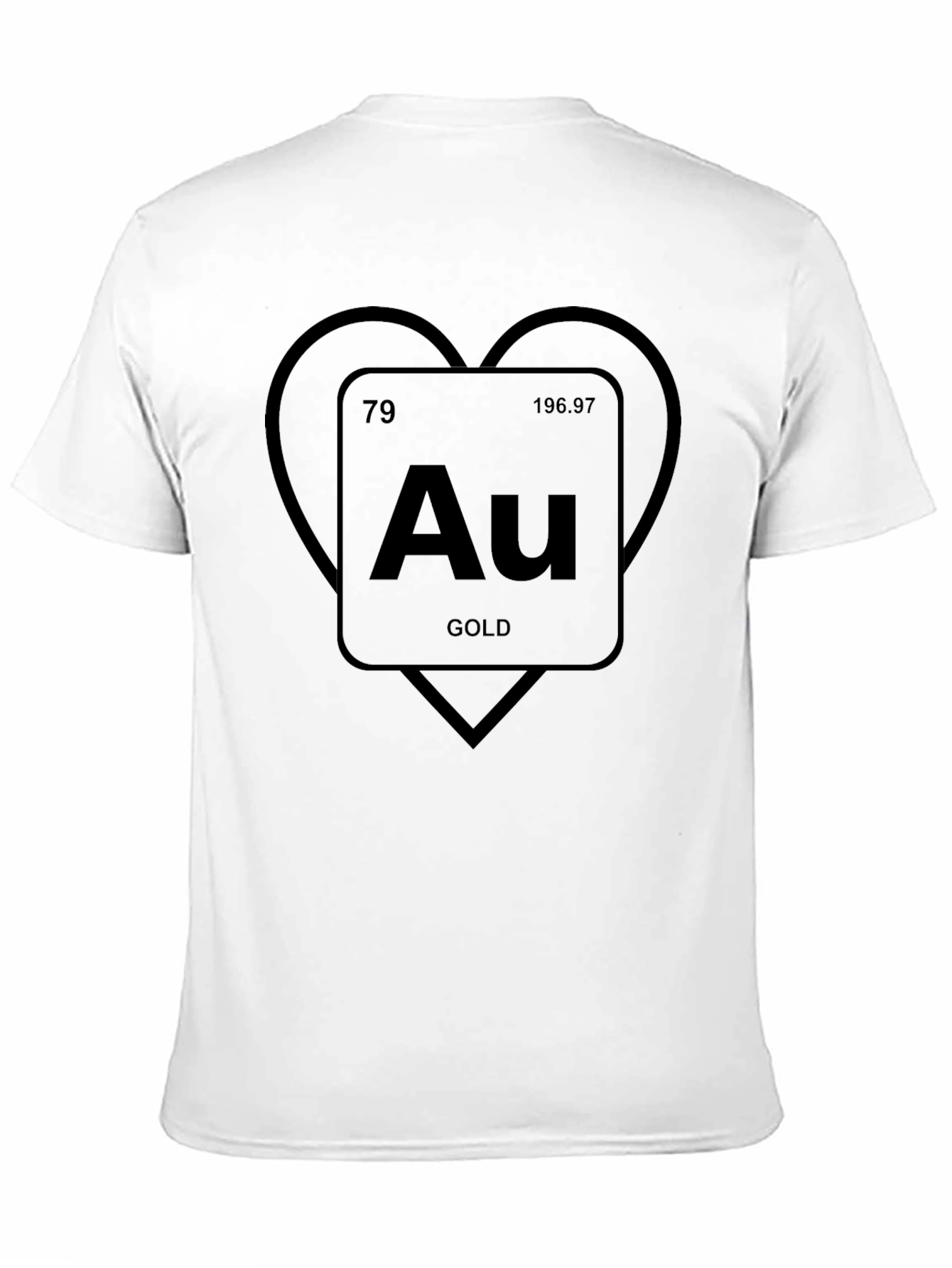 I Heart Gold Periodic Table Element T-Shirt