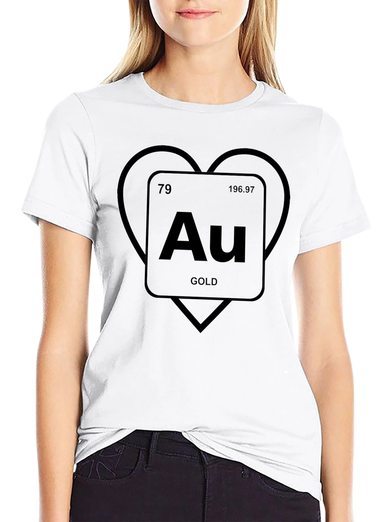 I Heart Gold Periodic Table Element T-Shirt