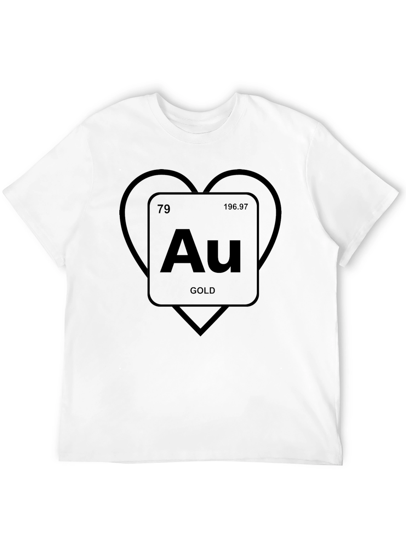 I Heart Gold Periodic Table Element T-Shirt