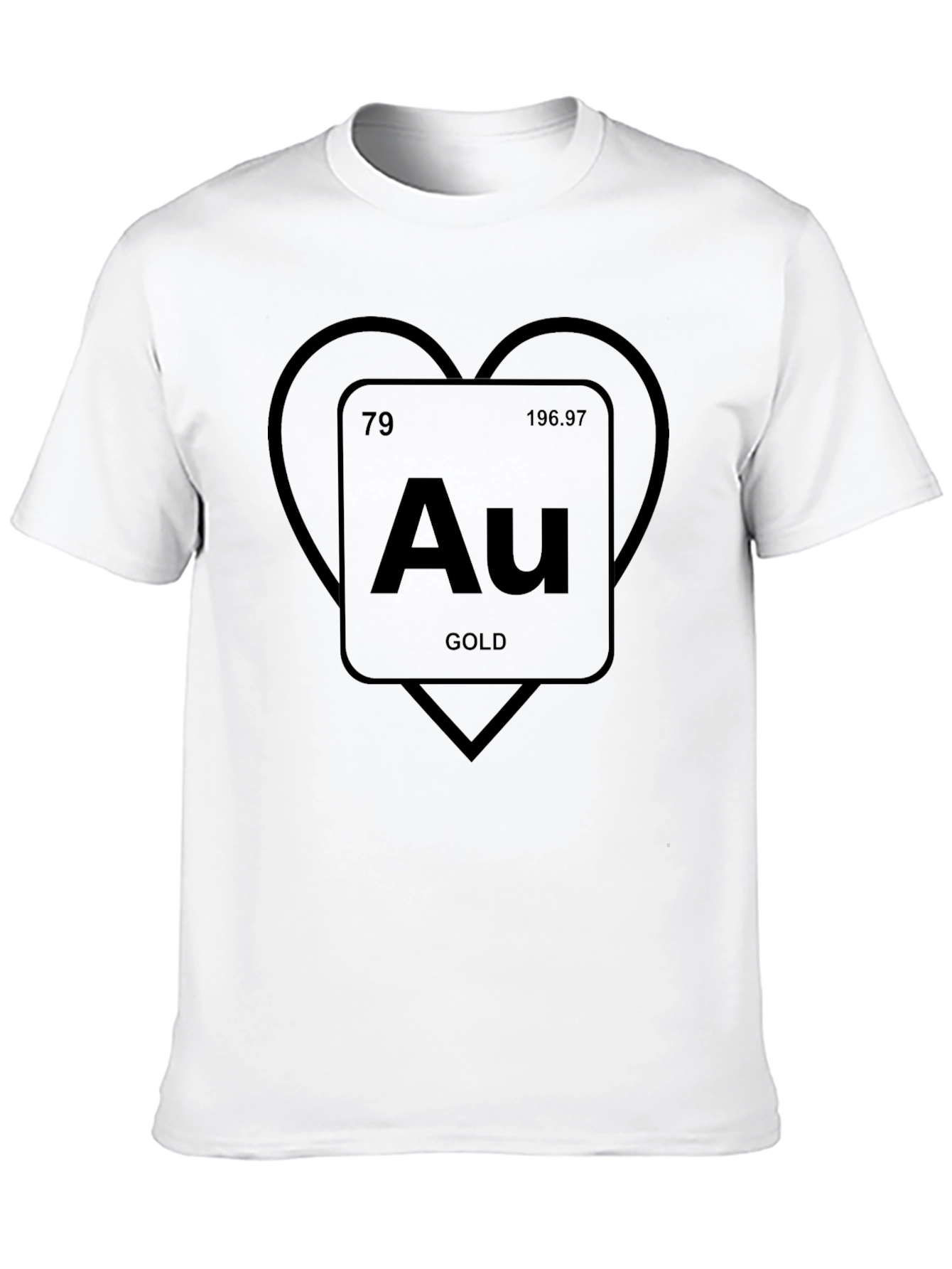 I Heart Gold Periodic Table Element T-Shirt