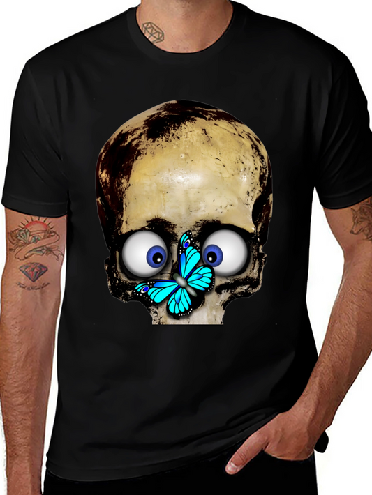 Skull & Butterfly Graphic T-Shirt