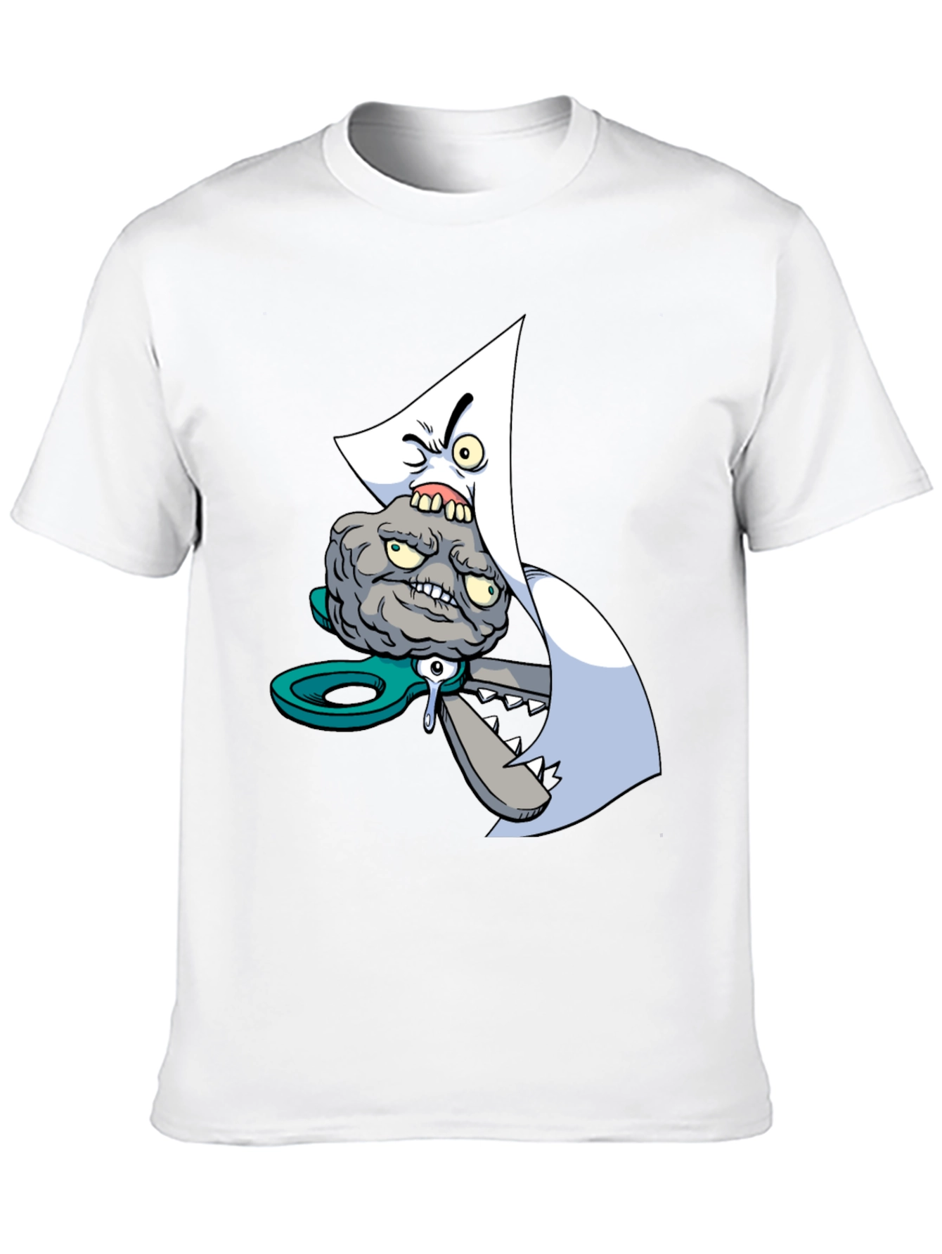 Cartoon Graphic Print Black T-Shirt