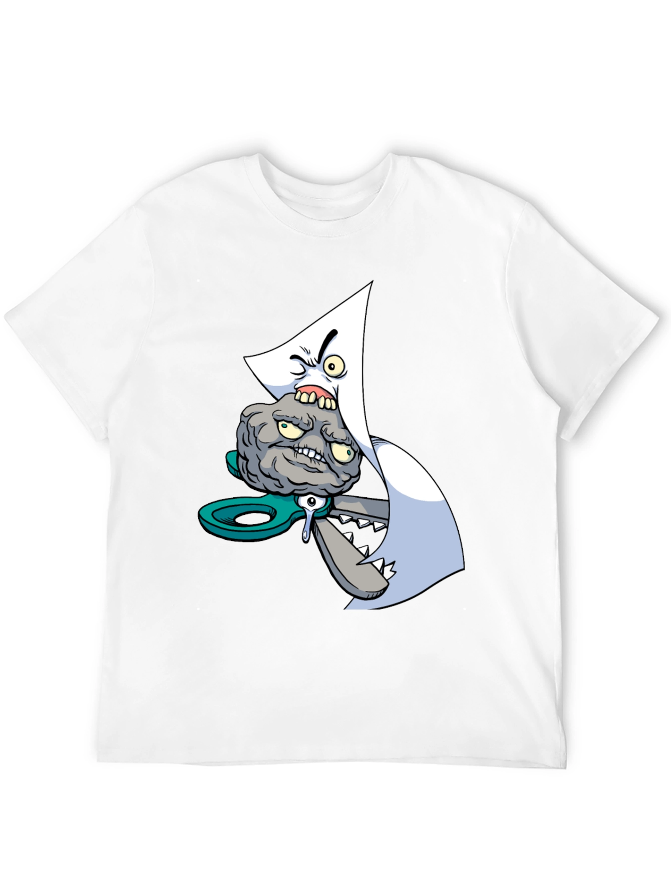 Cartoon Graphic Print Black T-Shirt