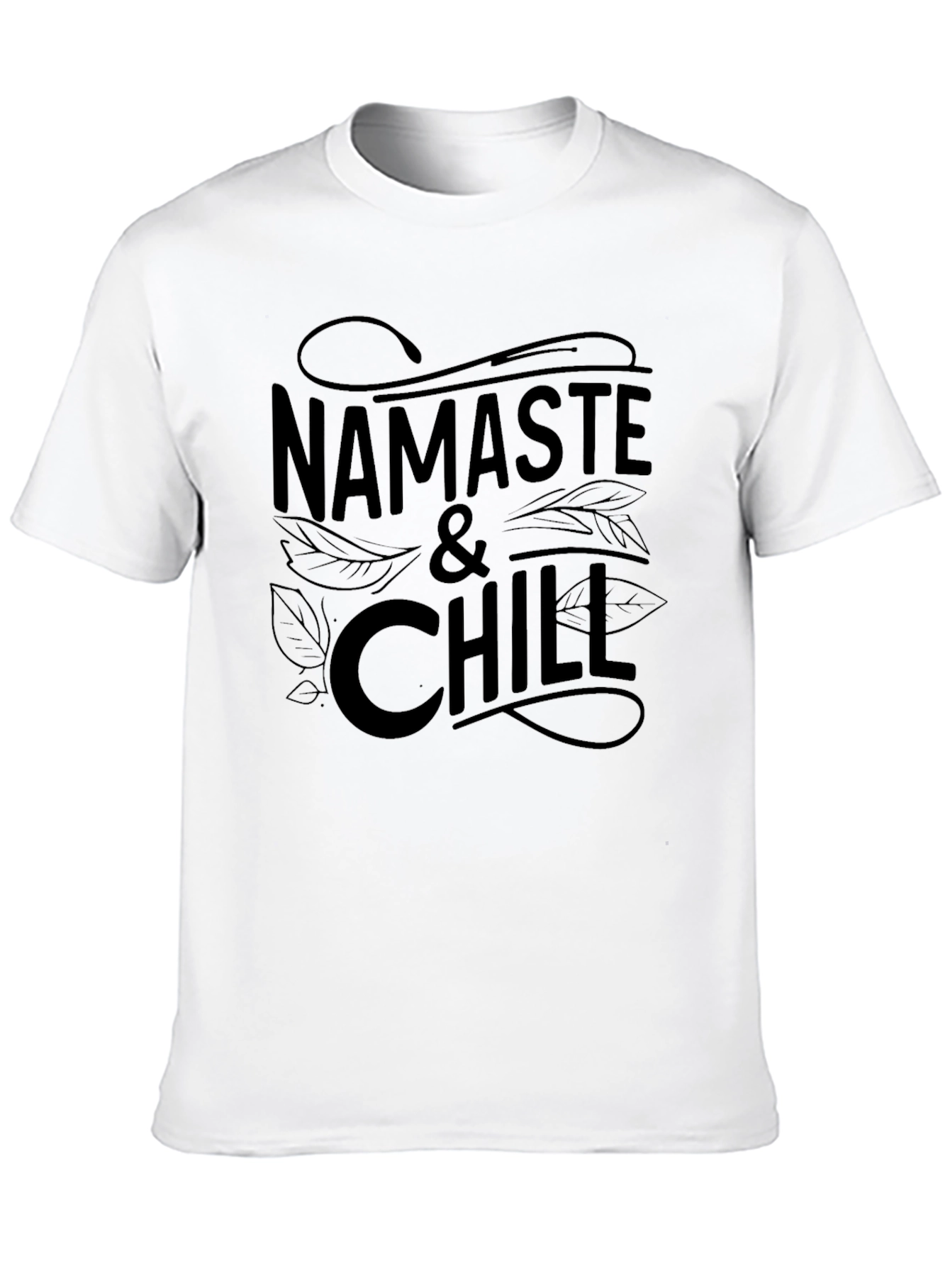 Namaste & Chill Graphic Tee - Relaxed Yoga Shirt
