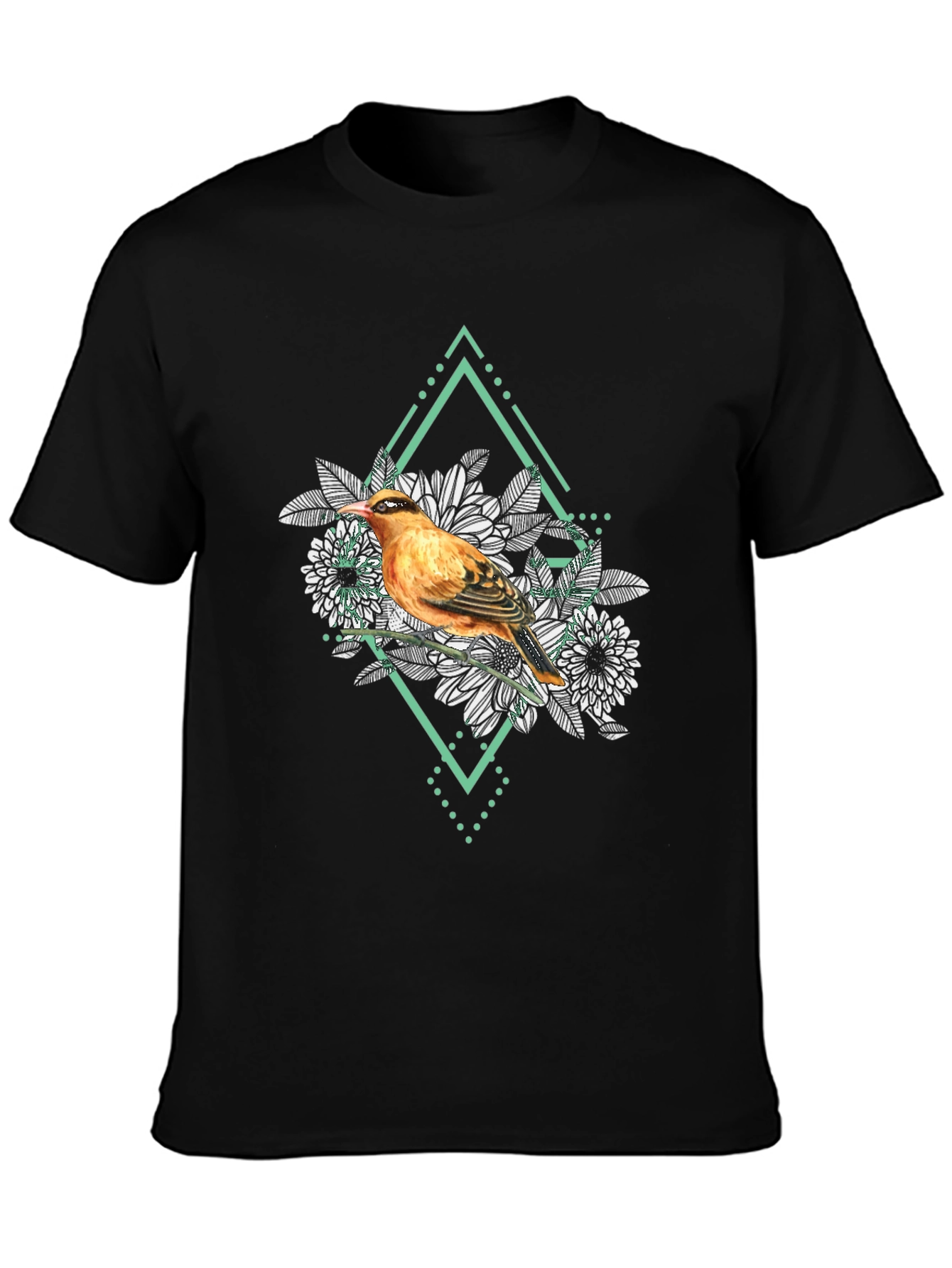 Bird and Floral Graphic Tee