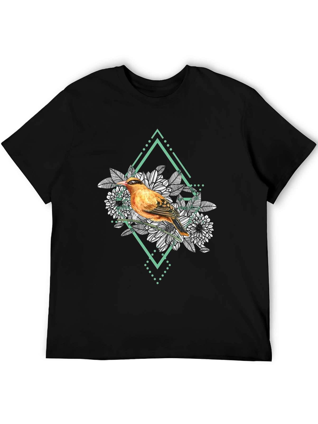 Bird and Floral Graphic Tee