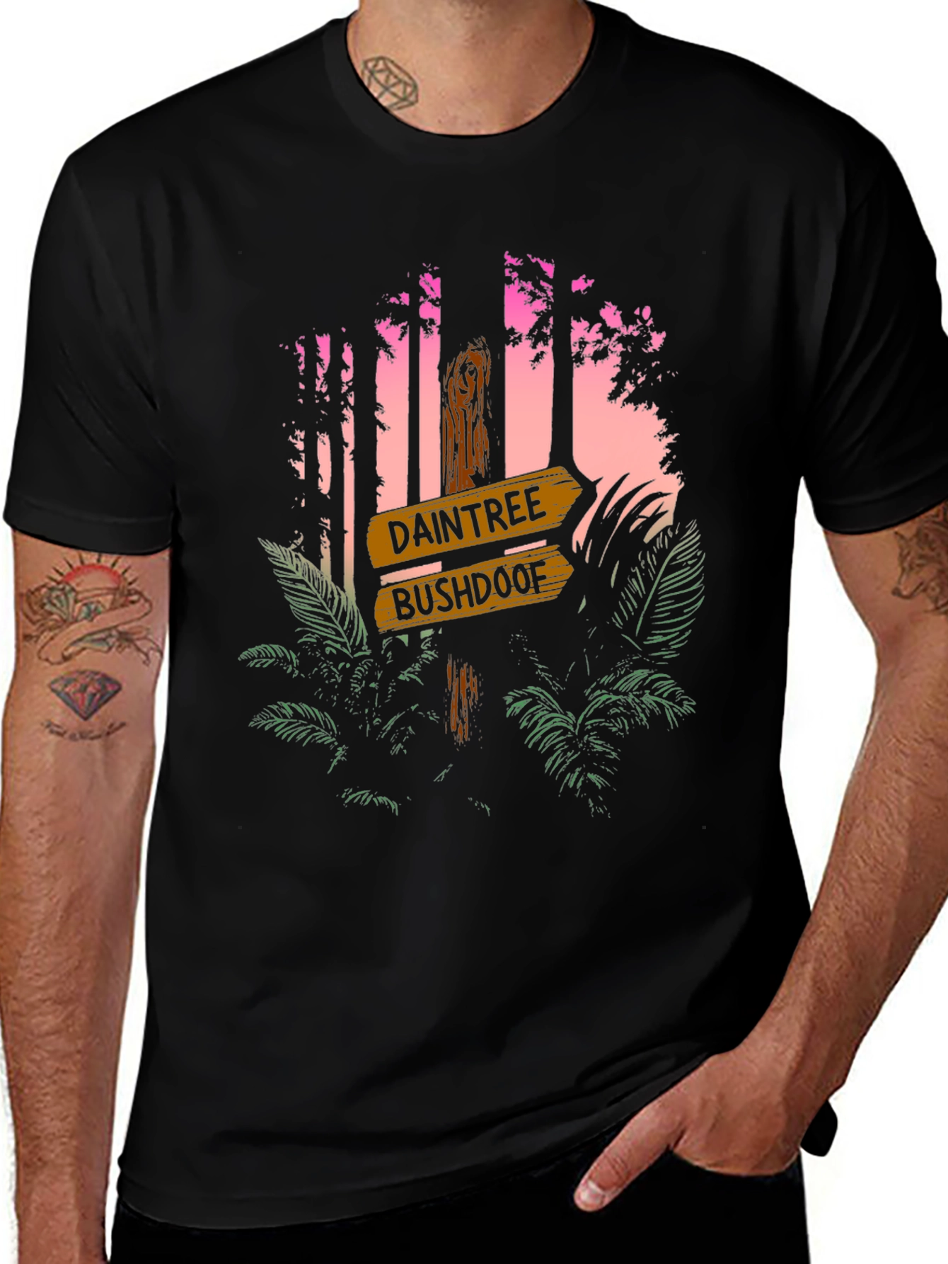 Daintree Bushdoof Graphic Tee - Tropical Forest Design