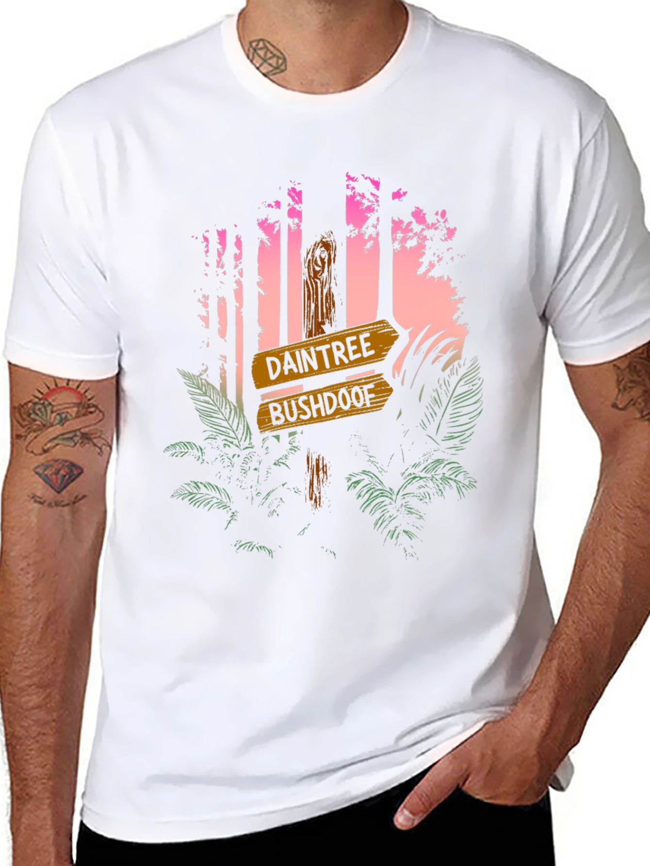 Daintree Bushdoof Graphic Tee - Tropical Forest Design
