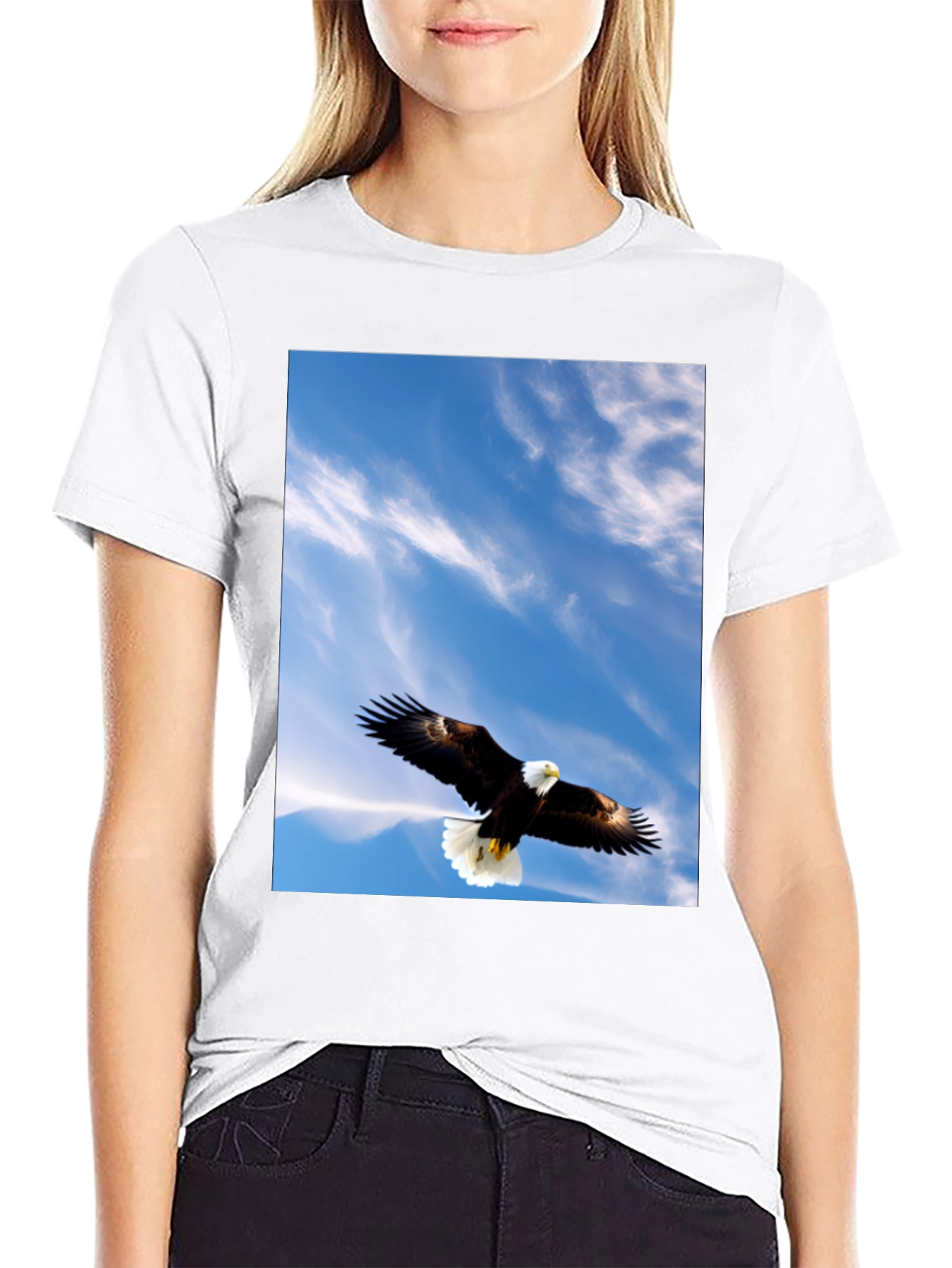 Eagle Sky Graphic Tee - Mens Black T-Shirt
