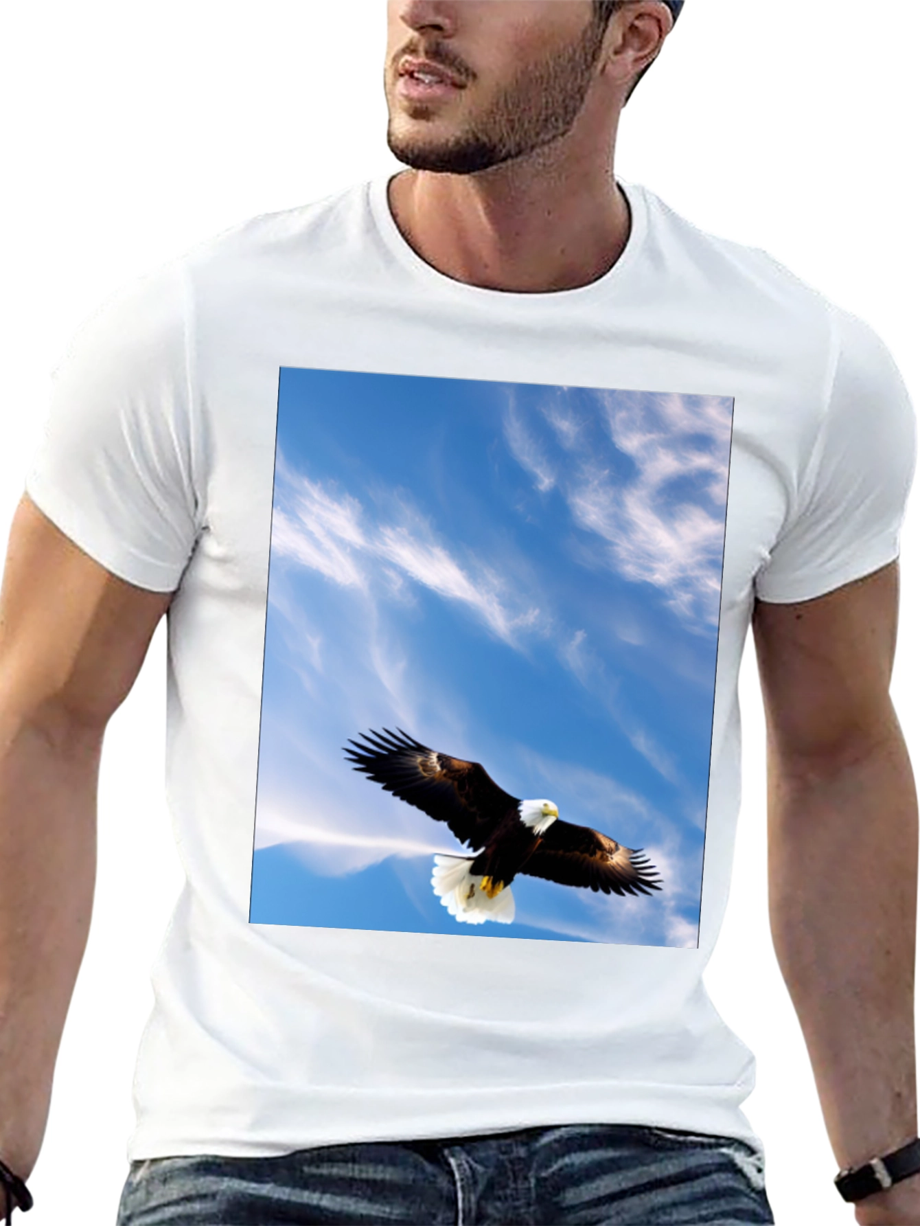 Eagle Sky Graphic Tee - Mens Black T-Shirt