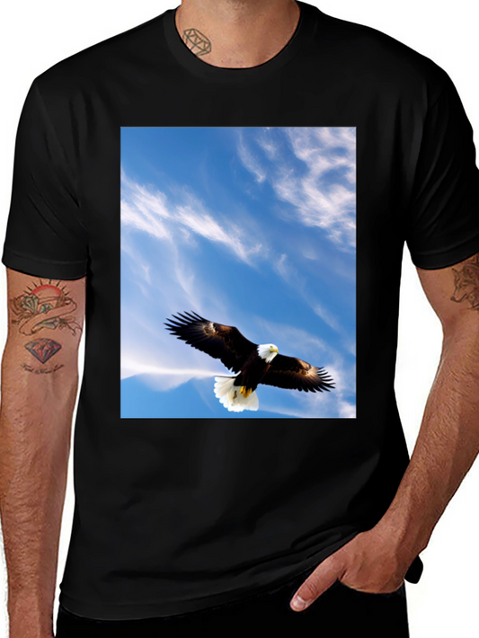 Eagle Sky Graphic Tee - Mens Black T-Shirt