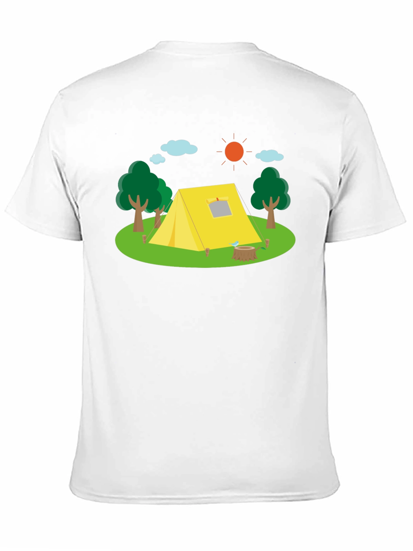 Camping Scene Black T-Shirt