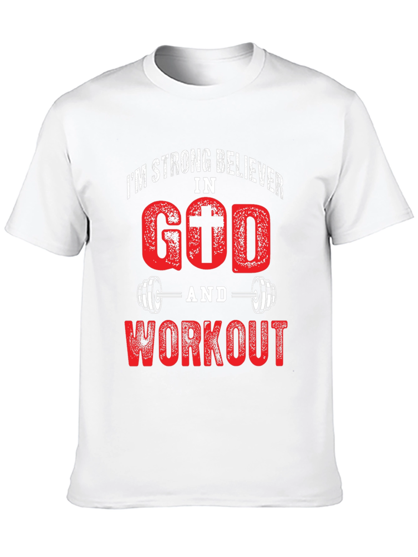Strong Believer In God and Workout Black T-Shirt