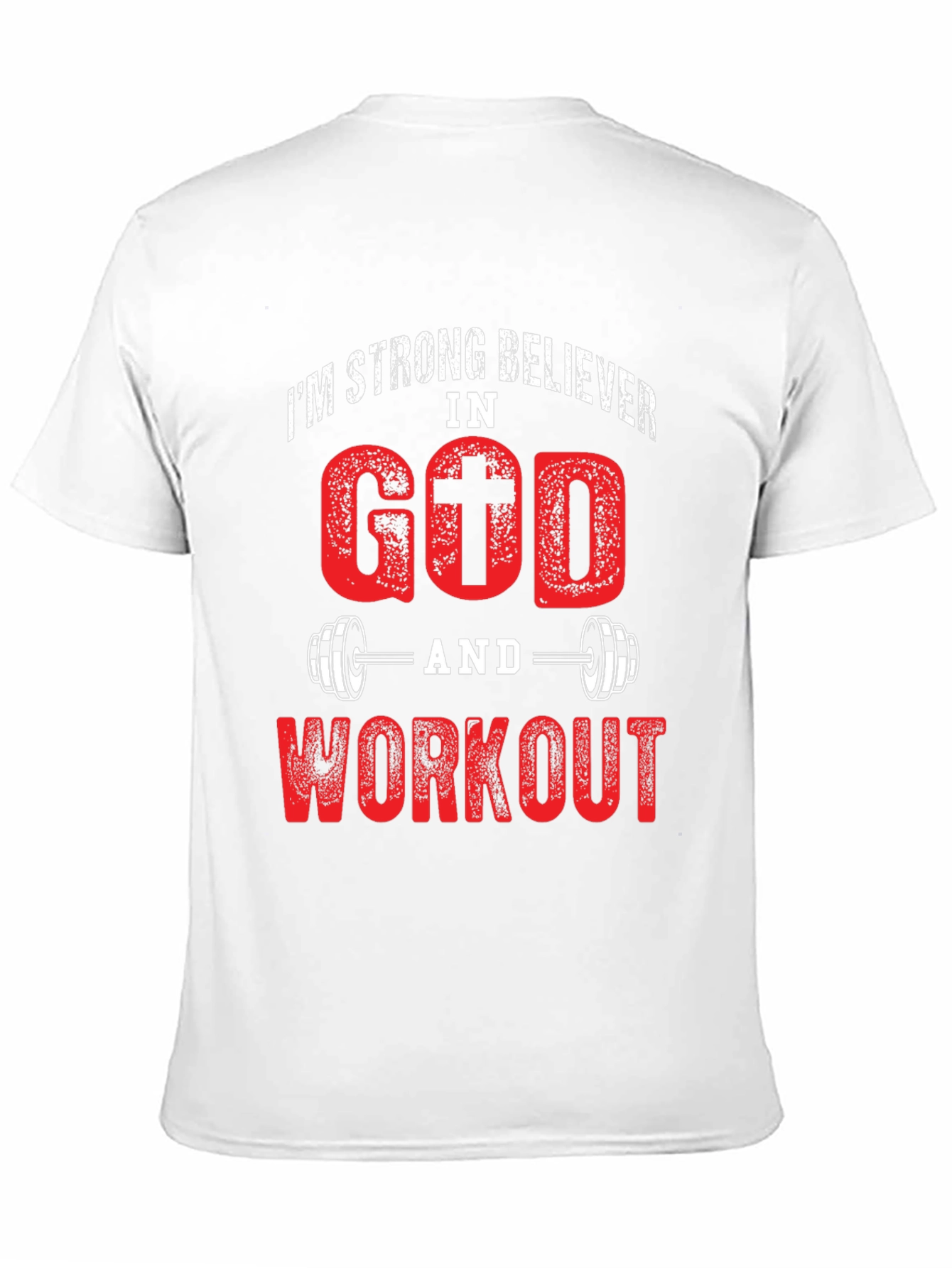 Strong Believer In God and Workout Black T-Shirt