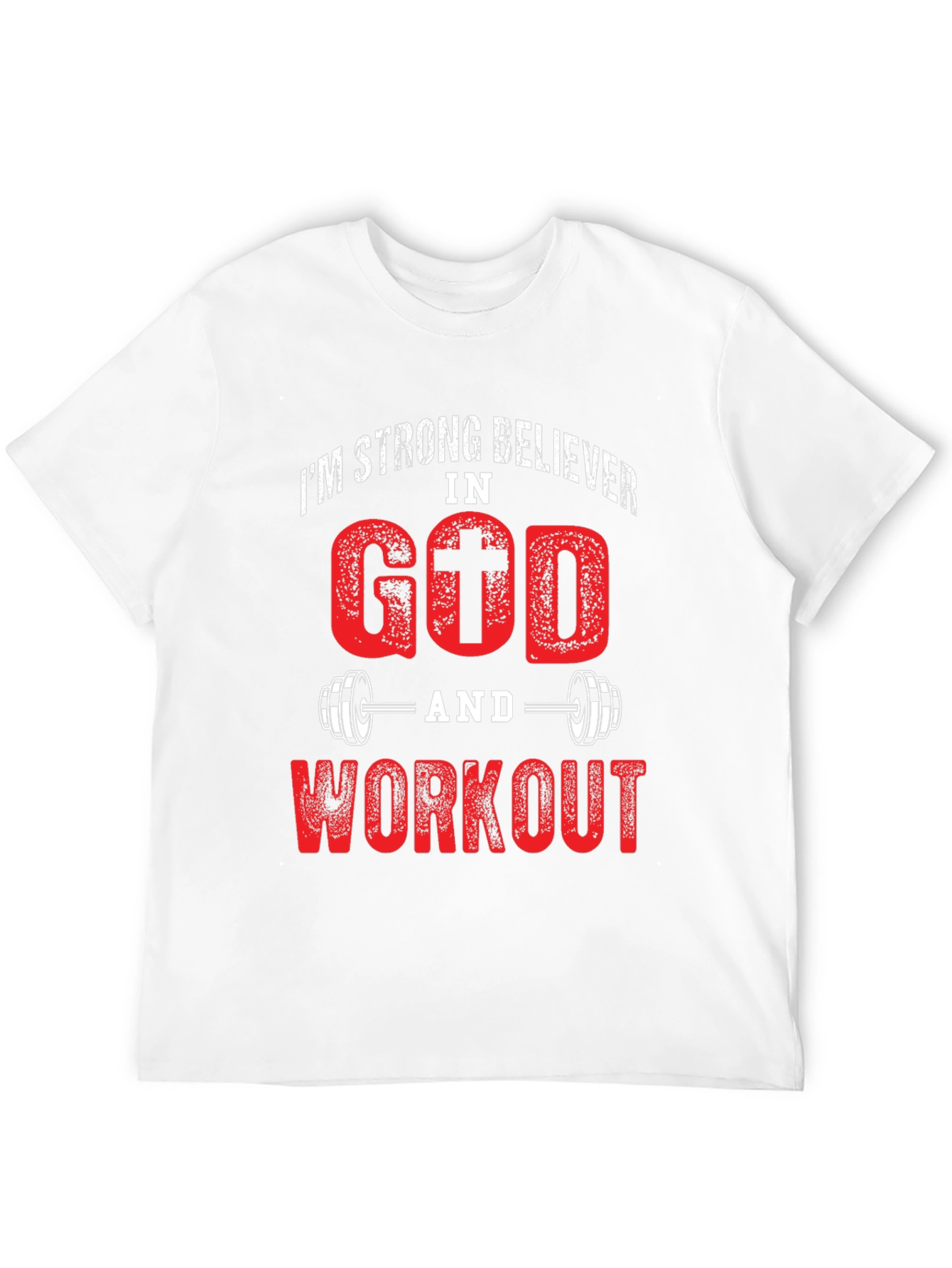 Strong Believer In God and Workout Black T-Shirt