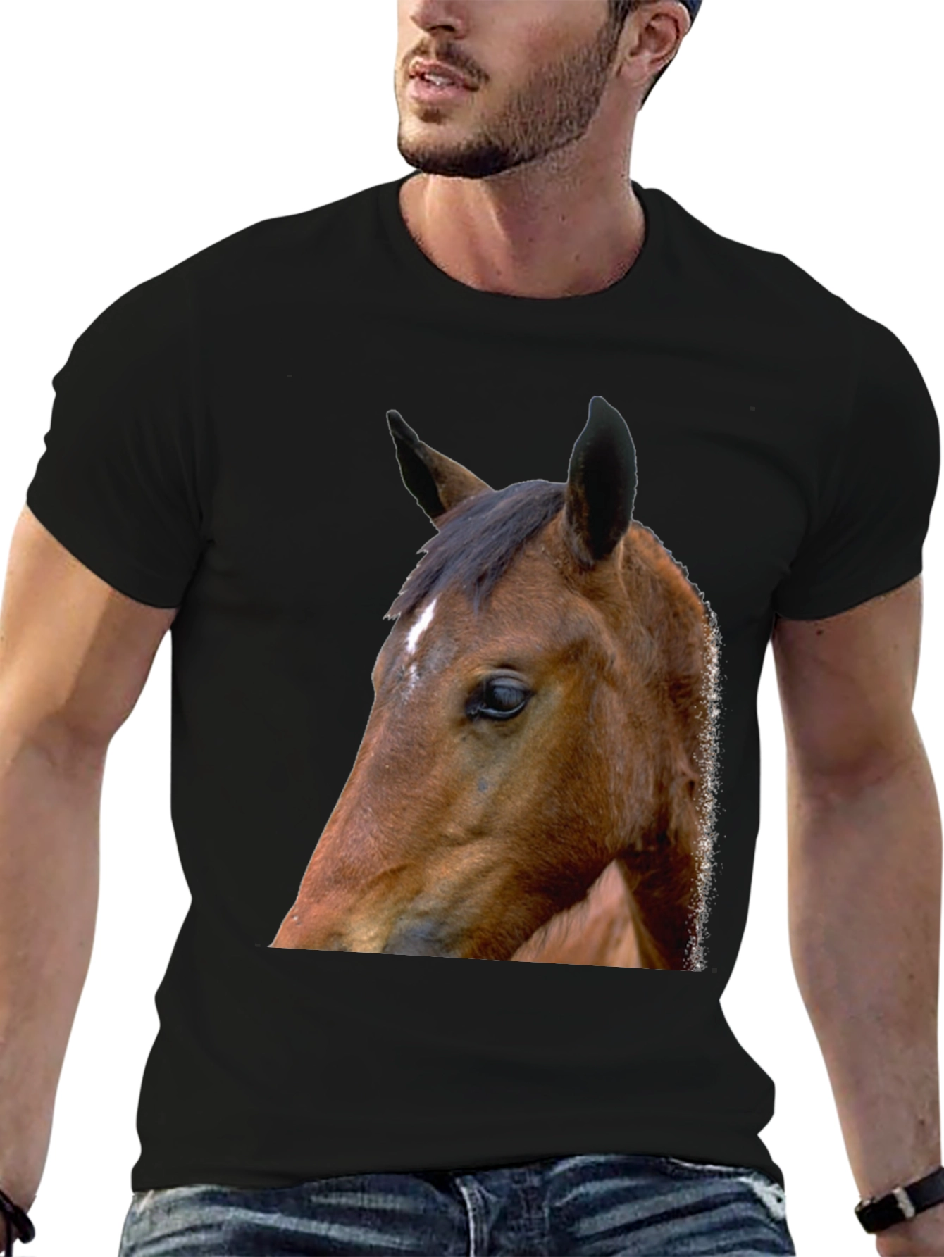 Horse Graphic Tee - Unisex Black T-Shirt