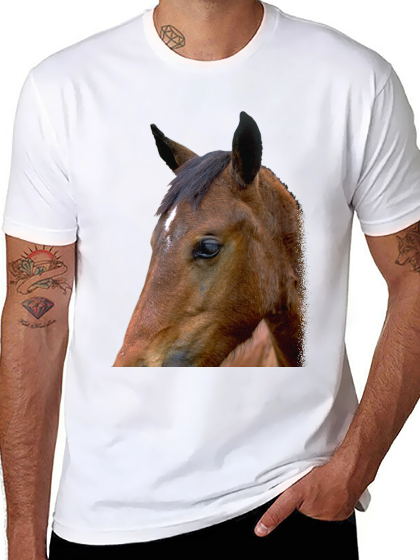 Horse Graphic Tee - Unisex Black T-Shirt