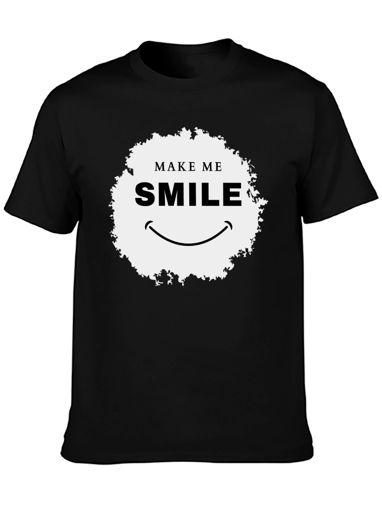 Make Me Smile Graphic T-Shirt - Black Classic Fit